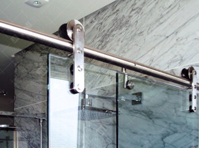 Box Roldana Aparente Vidro e Aço Inox – Box Elegance